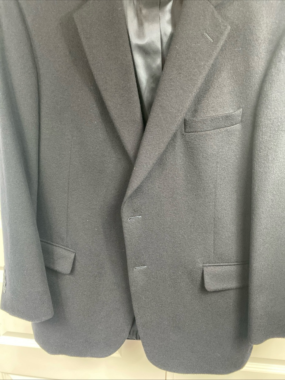 Jos A Bank 100% Cashmere Sportcoat Blazer Black Gordon 46R Old Money Business - Picture 7 of 7